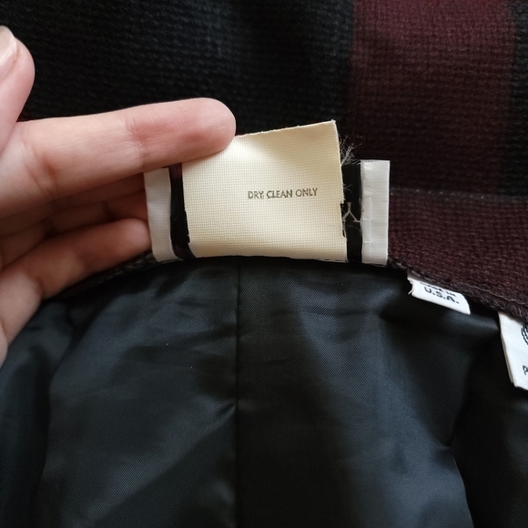 Vintage Buffalo Plaid Dark Academia Wool Midi Skirt Jewel Red Teal Prophecy - Picture 14 of 15